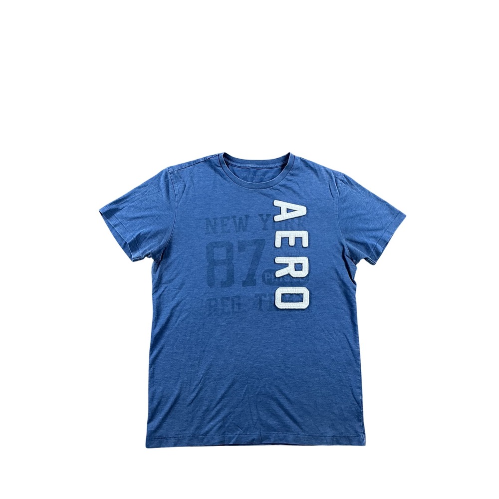 Aeropostale Mens Blue Graphic T-Shirt AERO New York 87 Size M
